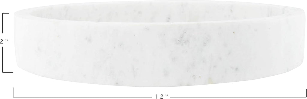 8 Round Carved Marble Tray T97255