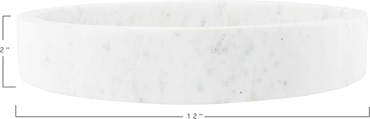 8 Round Carved Marble Tray T97255