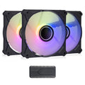 120mm ARGB PWM Case Fans 5Packs Black A292