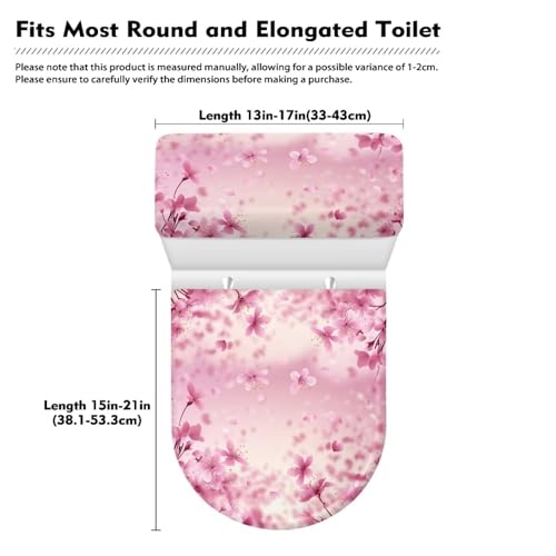 Polyester Fabric Christmas Theme Toilet Seat Cover Set G537