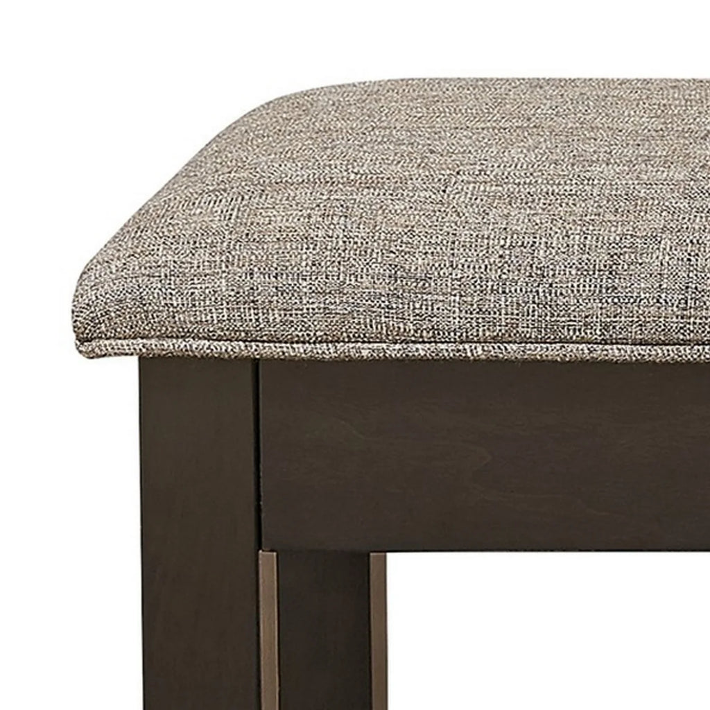 49 Inch Brown Polyester Upholstery Storage Bench I771