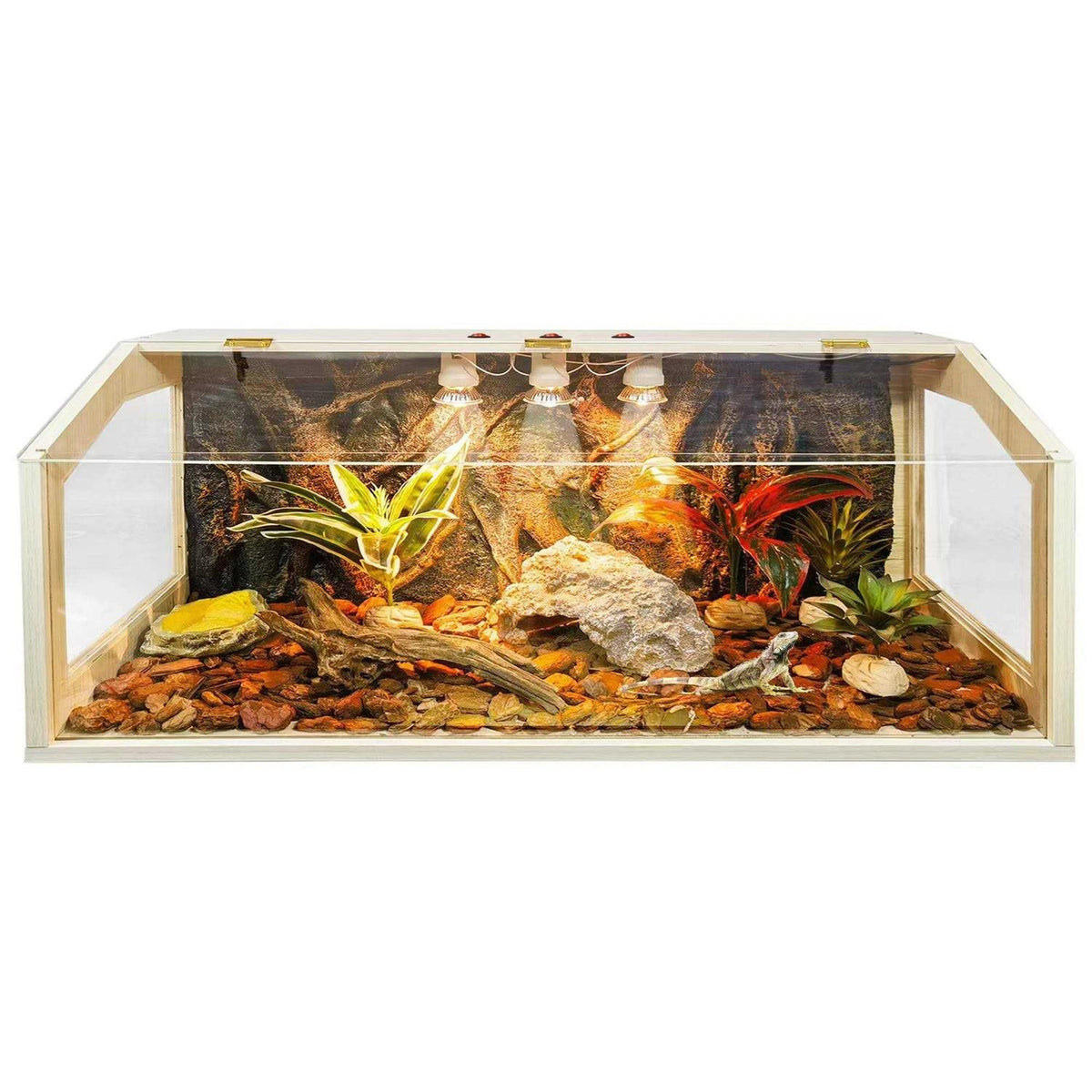 21 Gallon to 68 Gallon Reptile Terrarium Tank with Roof Door V9678