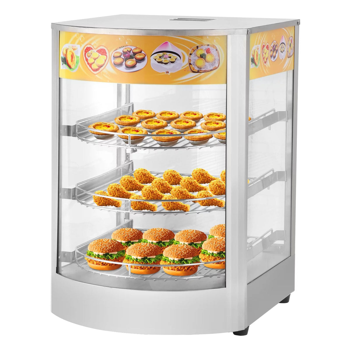 800W 3-Tier Commercial Food Warmer Display Case N26460