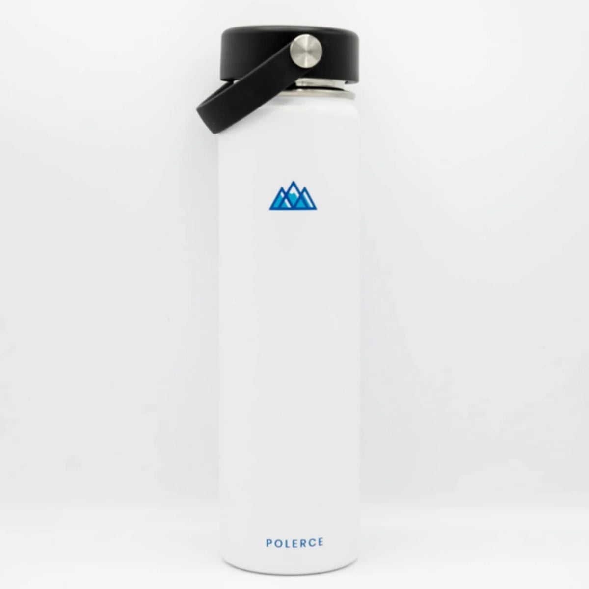 24 Oz White Stainless Steel Vacuum Insulated Bottle with 3 Lids N236