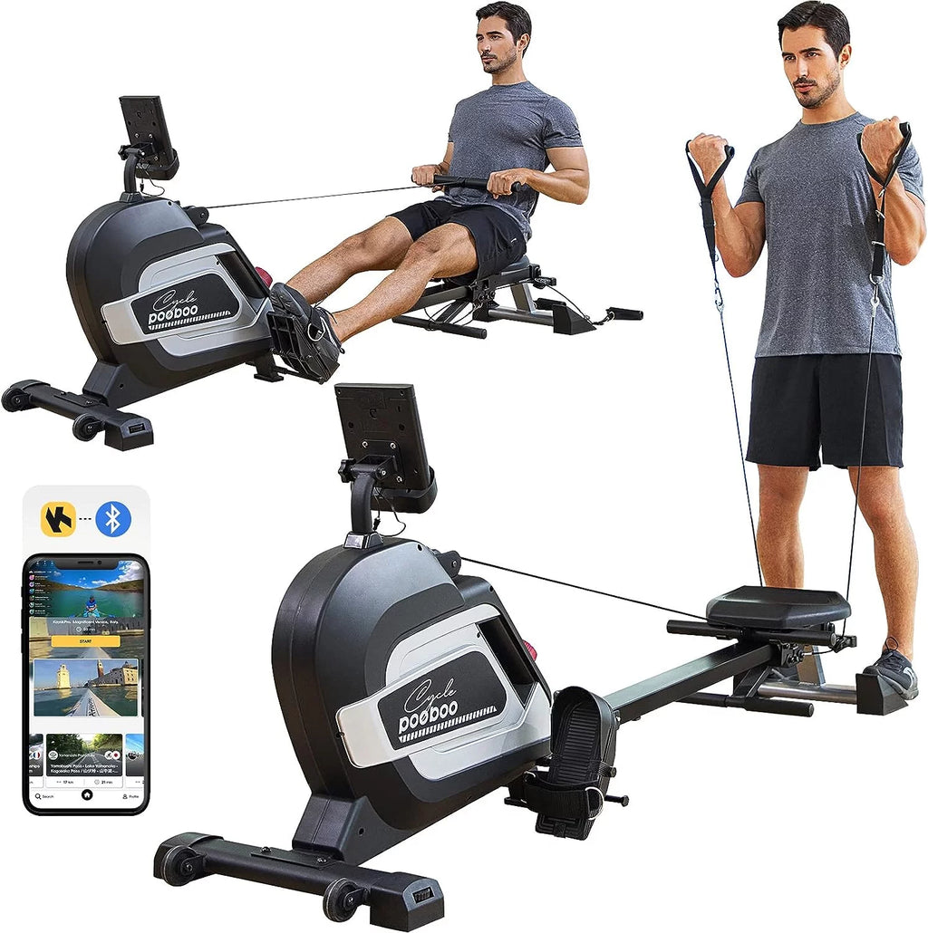 Foldable Magnetic Rowing Machine 350 LB Weight Capacity E7430