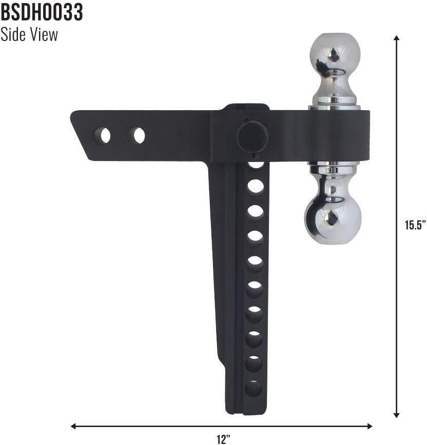 Blackout Aluminum 2 and 2.5/16 Ball Drop Hitch T93669
