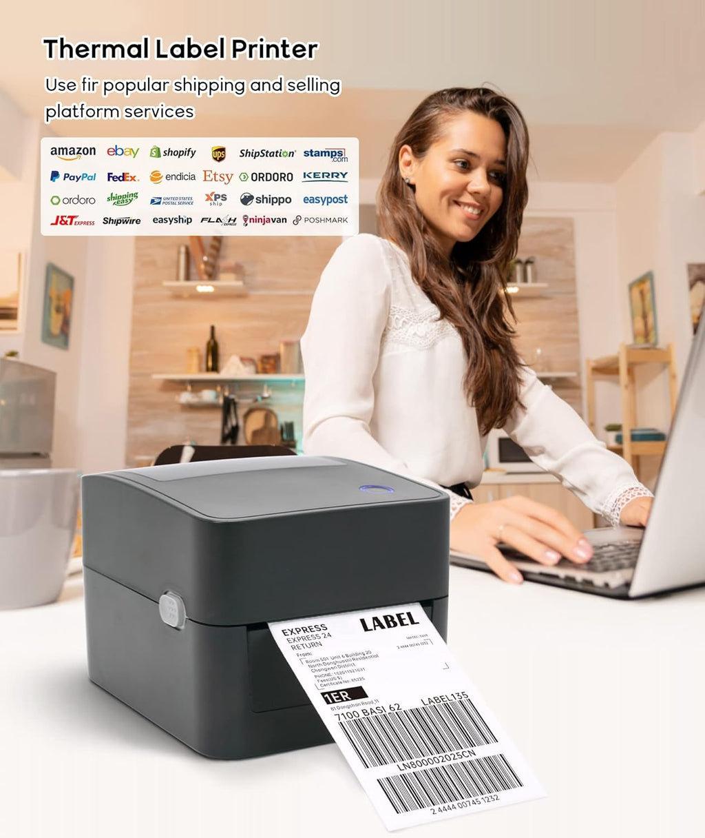 Thermal Shipping Label Printer, 4x6, USB, Barcode Printer C152