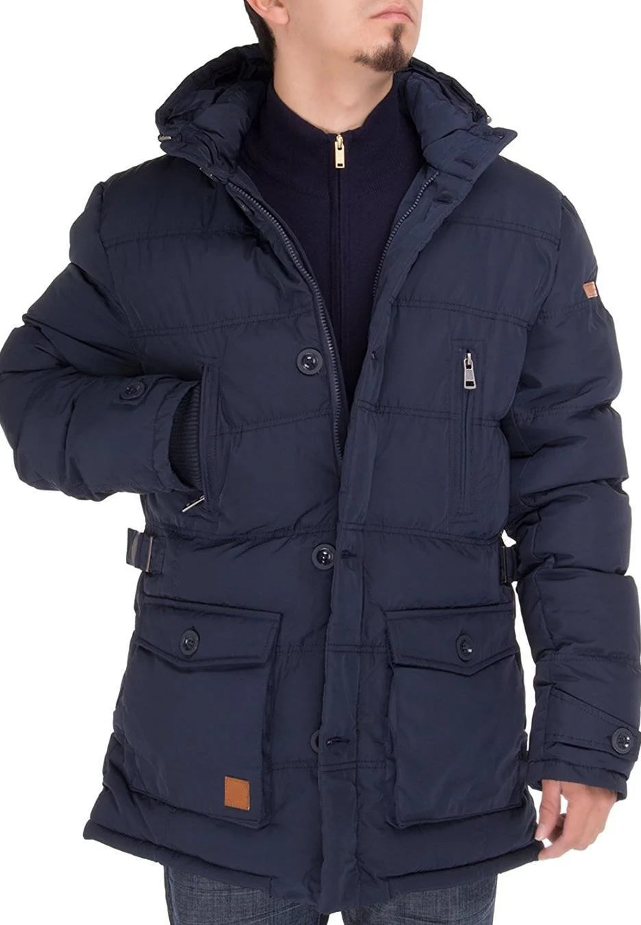 Navy Blue Down Jacket V9290