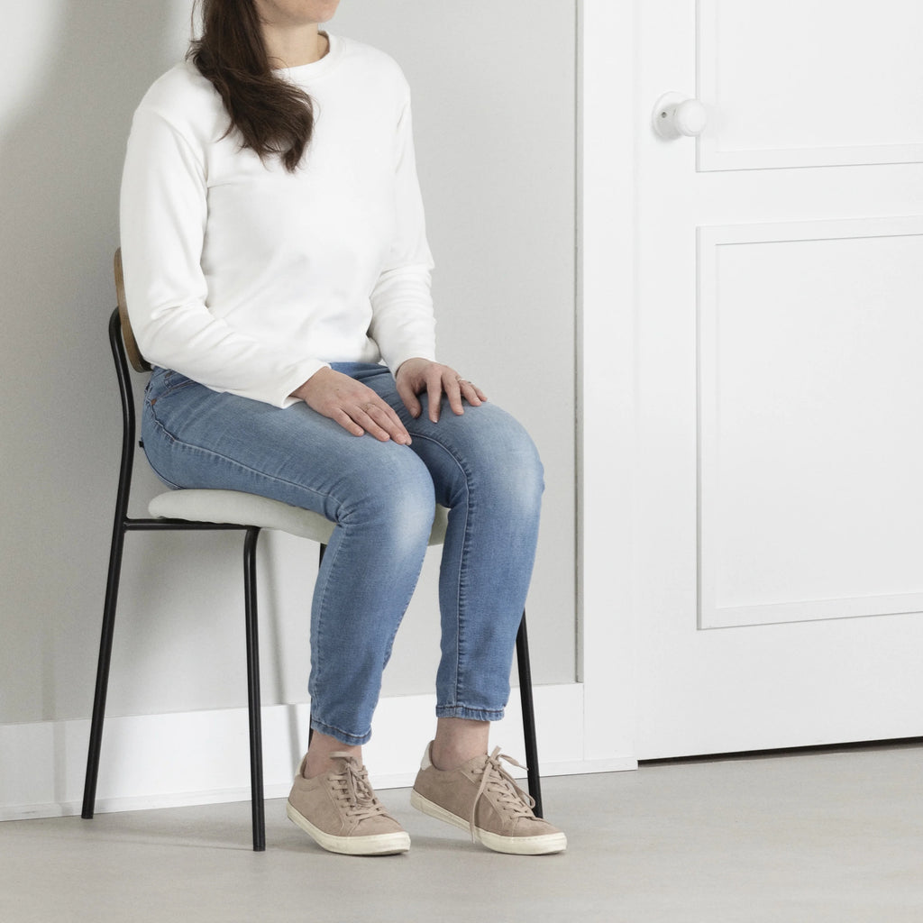 White Mid-century Glam Chair C3643