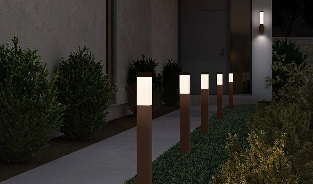 Textured Gray LED Bollard Q6639
