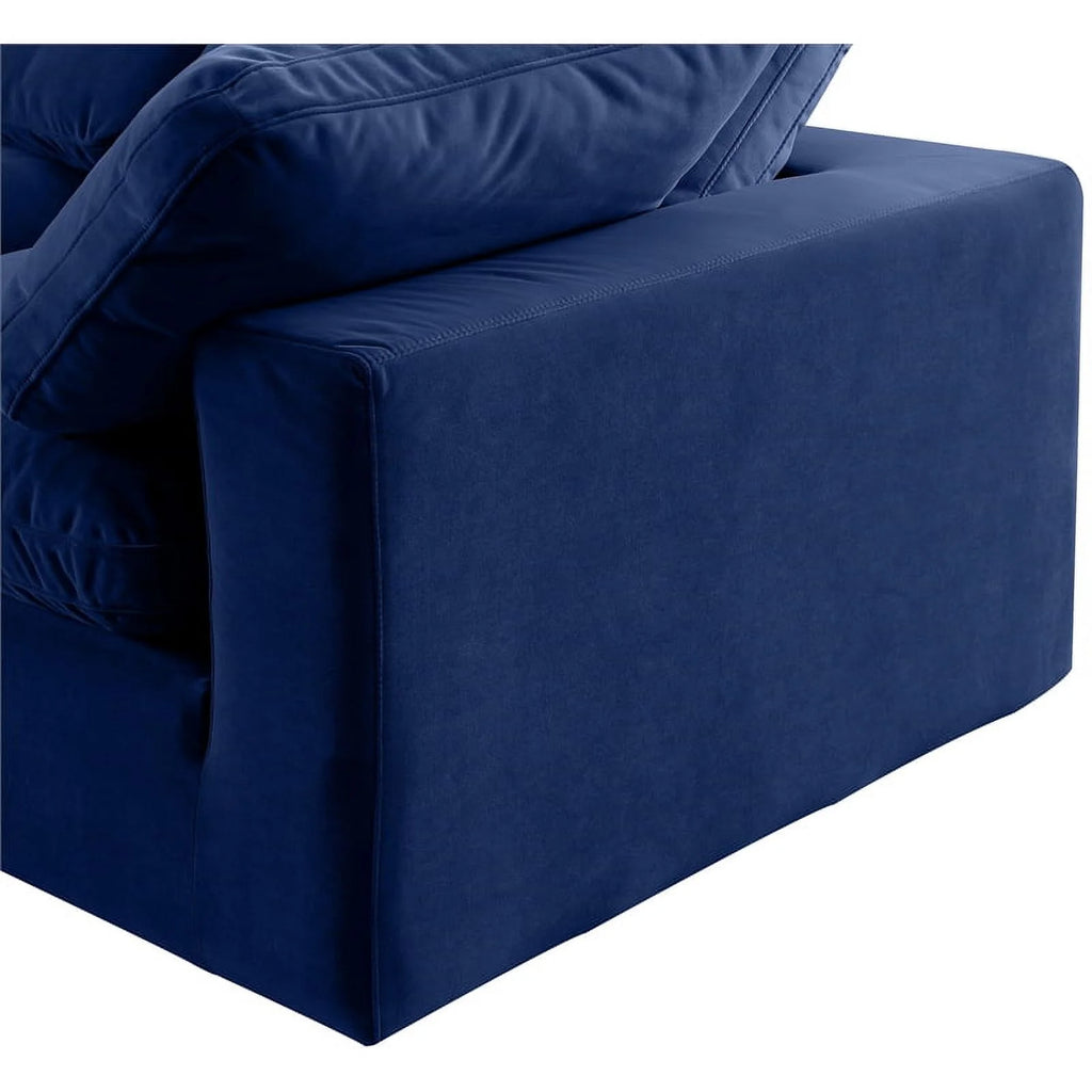 Navy Velvet Modular Sectional I5711