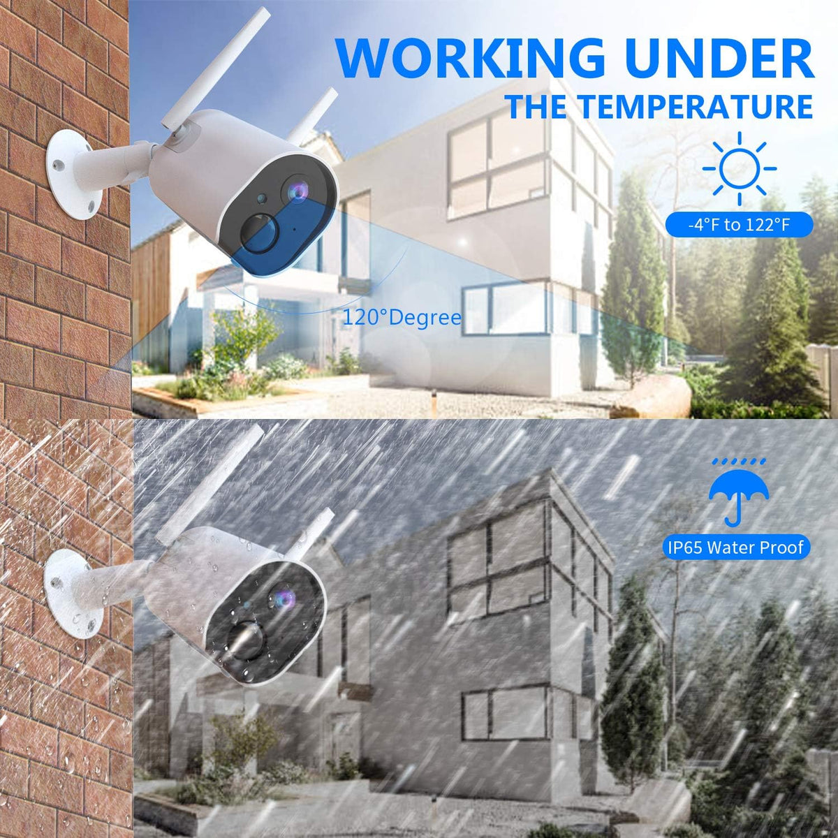 Wireless Outdoor Security Camera with 1080P Night Vision A292749