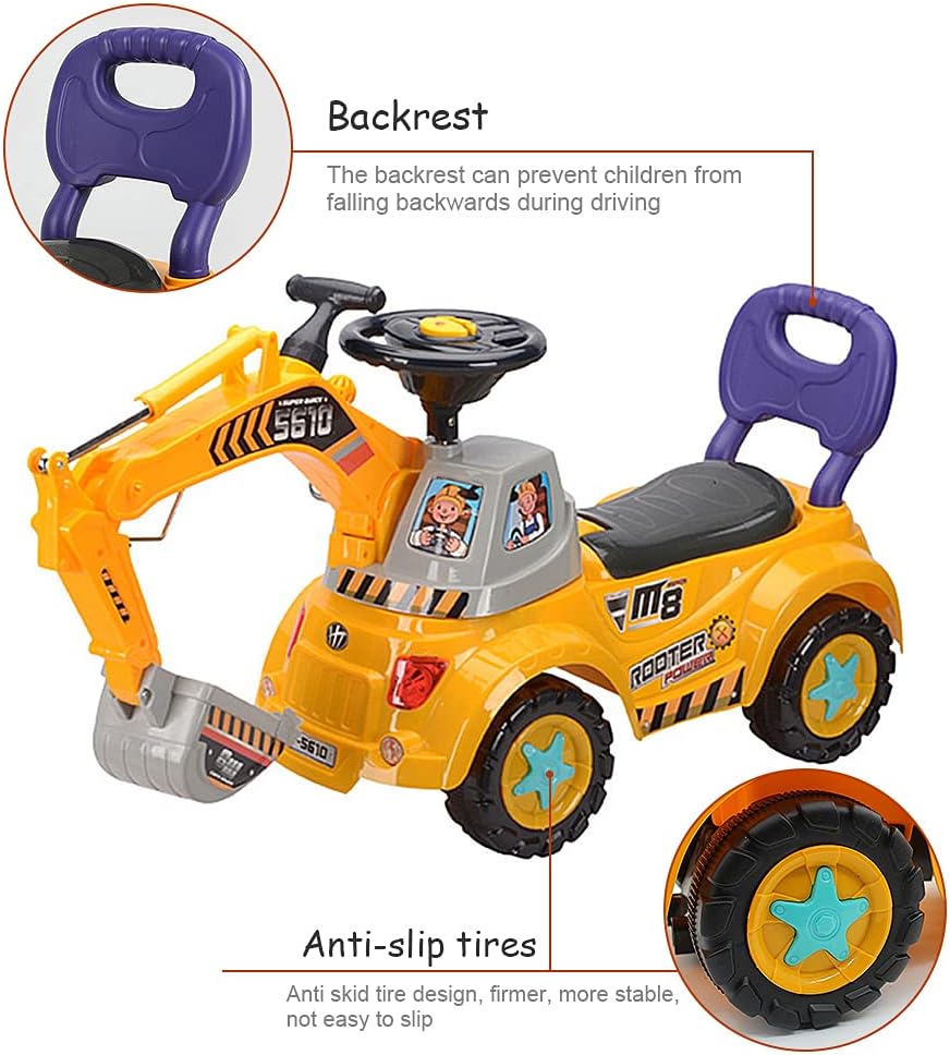 Ride-on Excavator Car with Sounds & Lights J9039