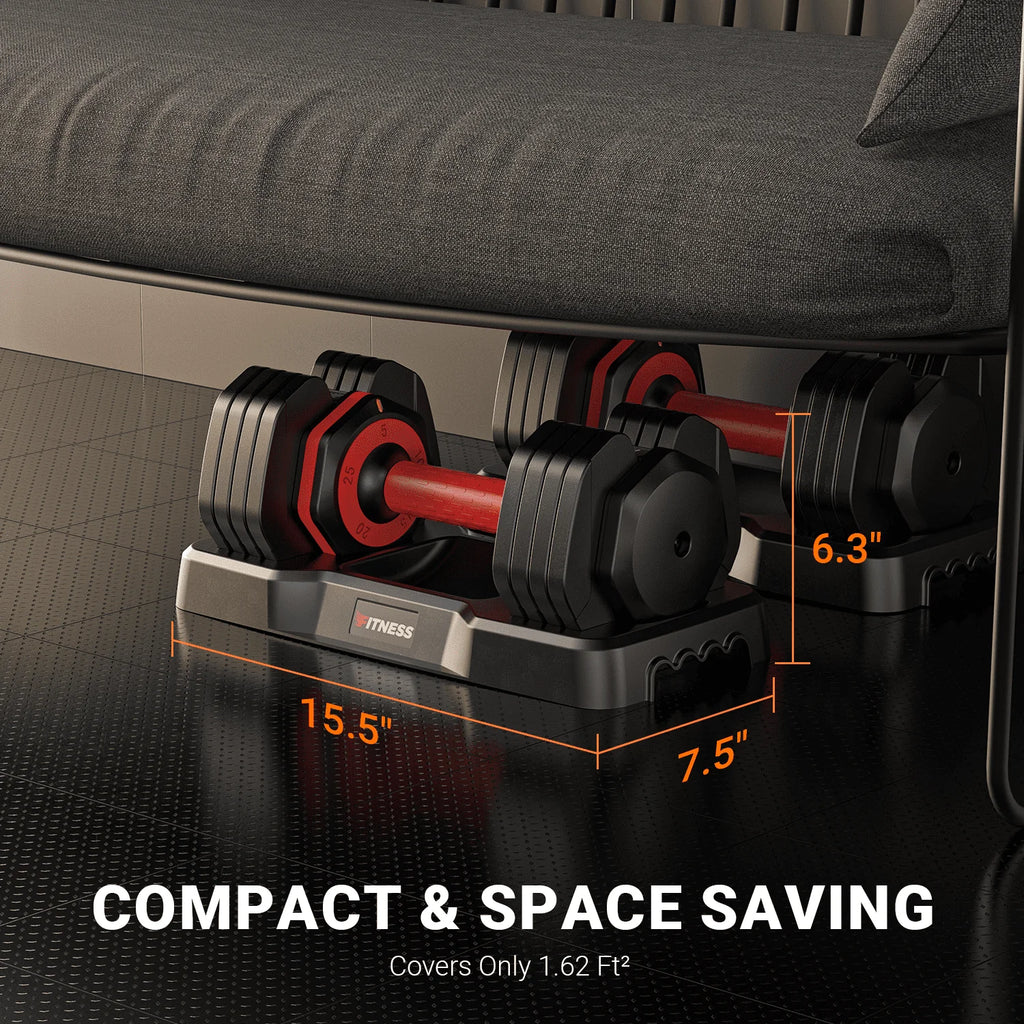 5 in 1 Adjustable Dumbbell Set with Rack B3093