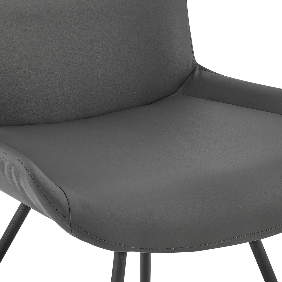 Grey Faux Leather Dining Chair Set of 2 Z5089