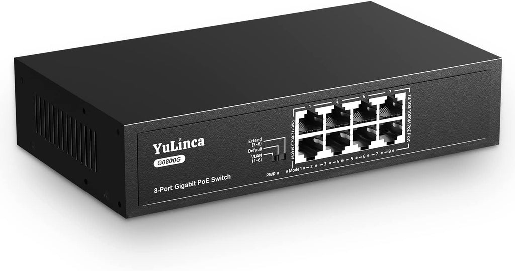 8 Port Gigabit PoE Unmanaged Ethernet Switch I351