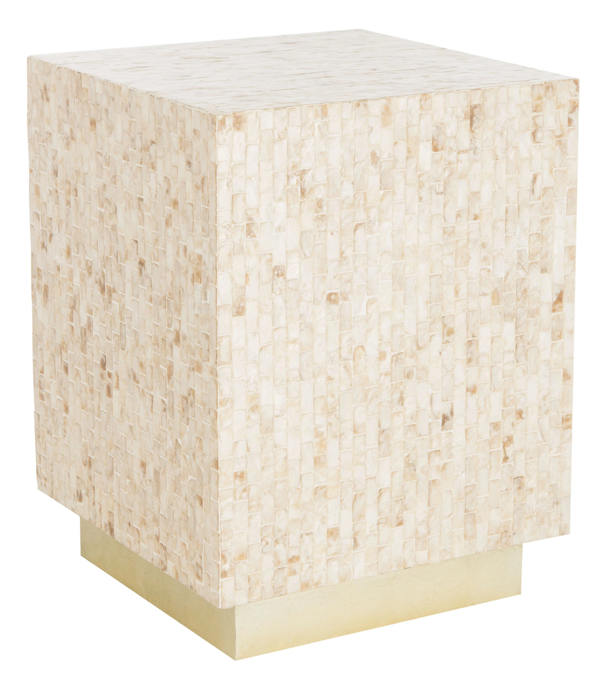 Beige Gold Square Top Side Table U507
