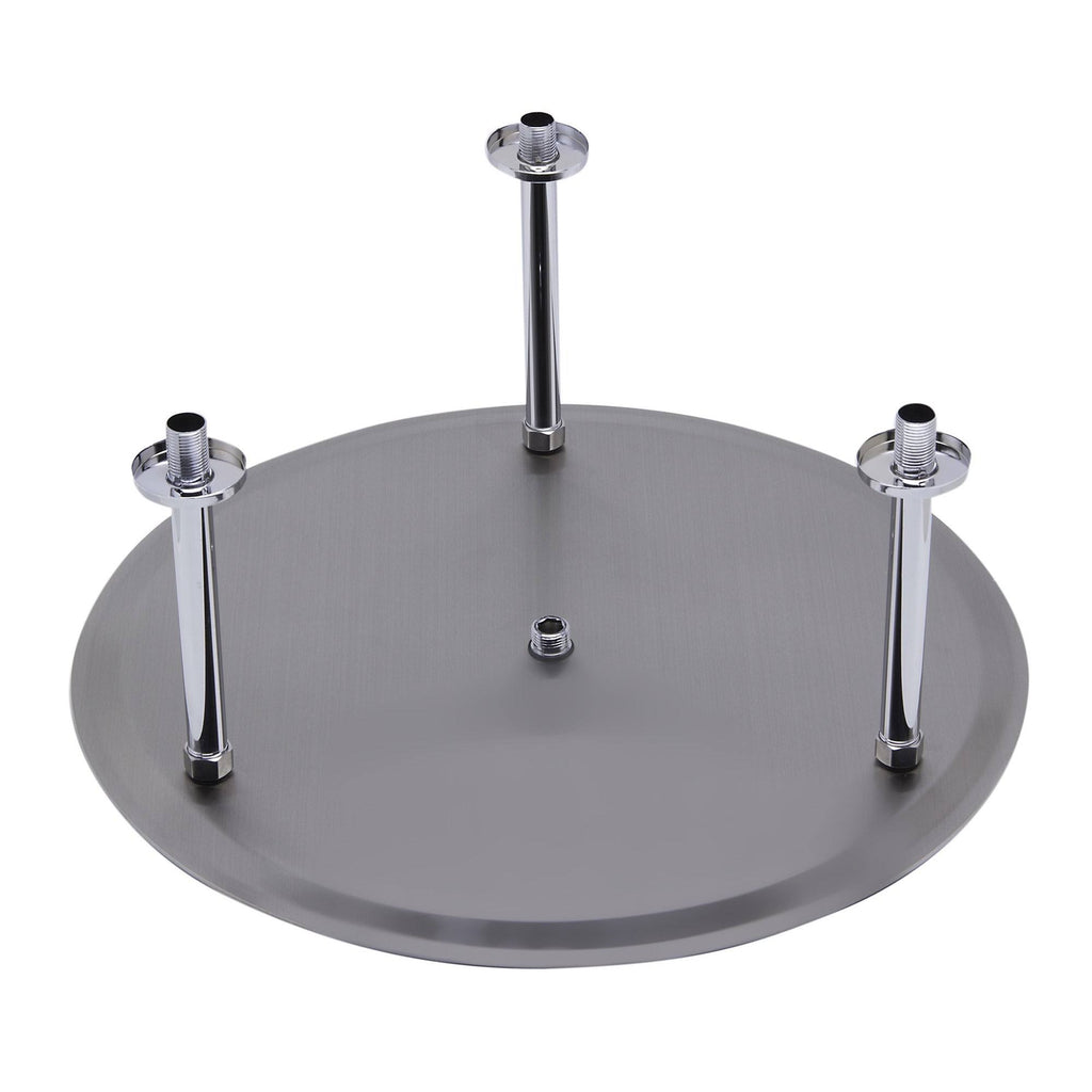 20x22 Round Brushed Solid Stainless Steel Rain Shower Head Q539305
