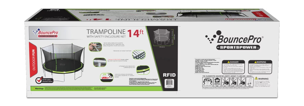 14ft Trampoline with Enclosure J85027