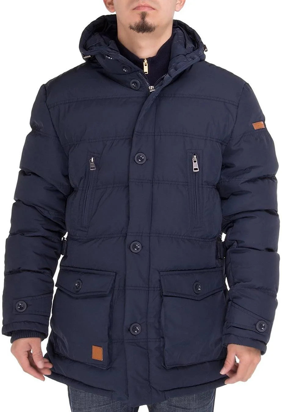 Navy Blue Down Jacket V9290