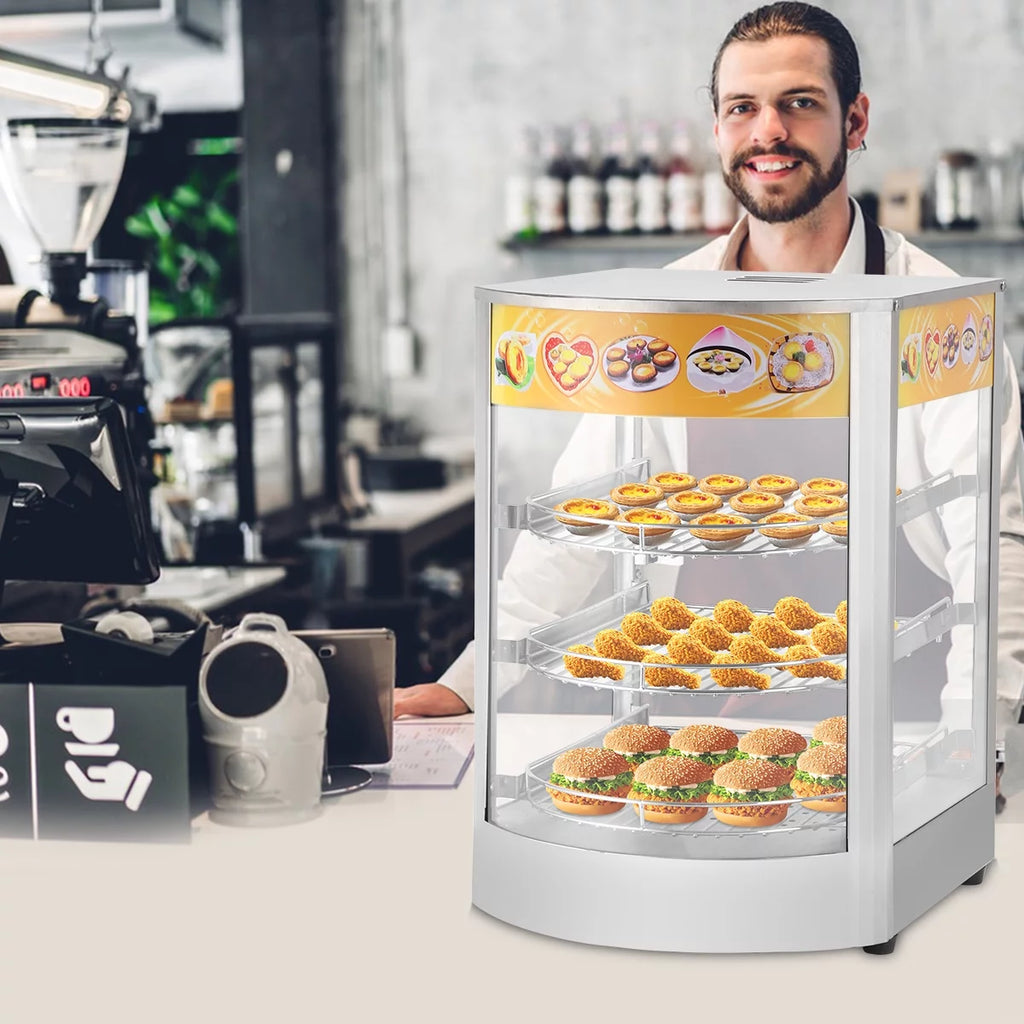 800W 3-Tier Commercial Food Warmer Display Case N26460