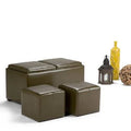 5 Piece Rectangular Storage Ottoman Set R211258