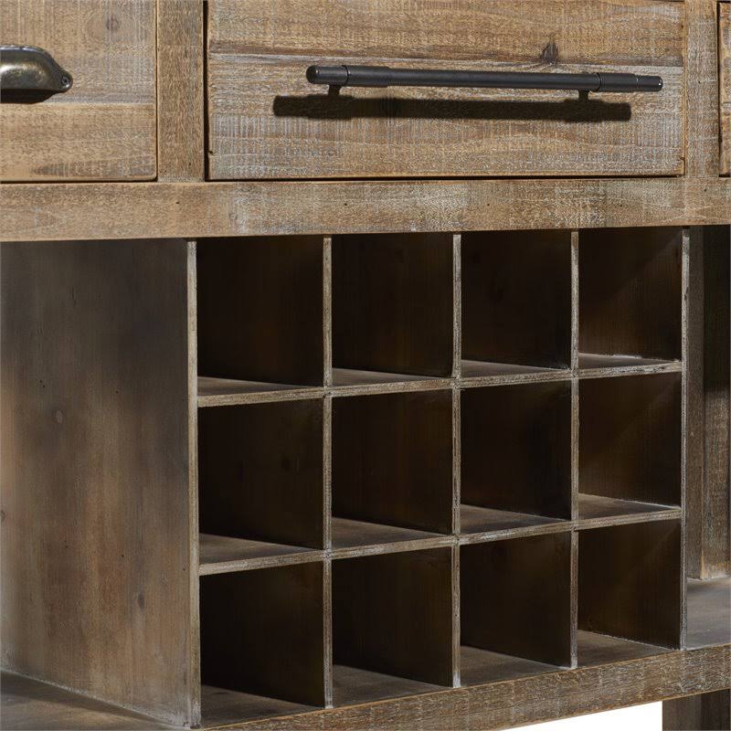 Brown Farmhouse Wood Console Table X487955