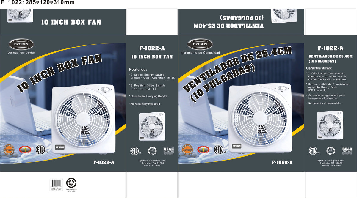 10'' Box Fan Q643