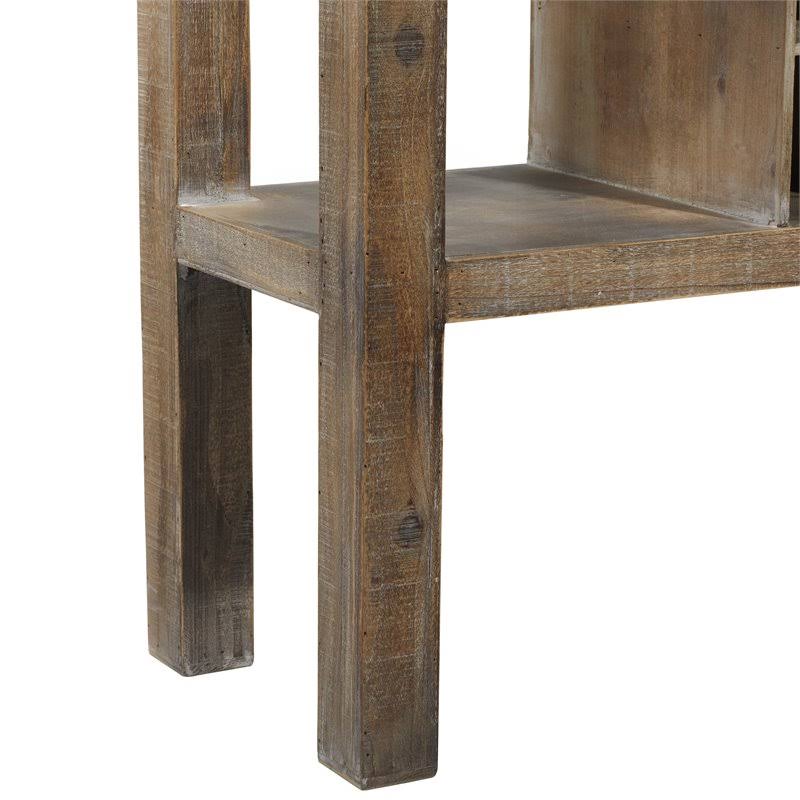 Brown Farmhouse Wood Console Table X487955