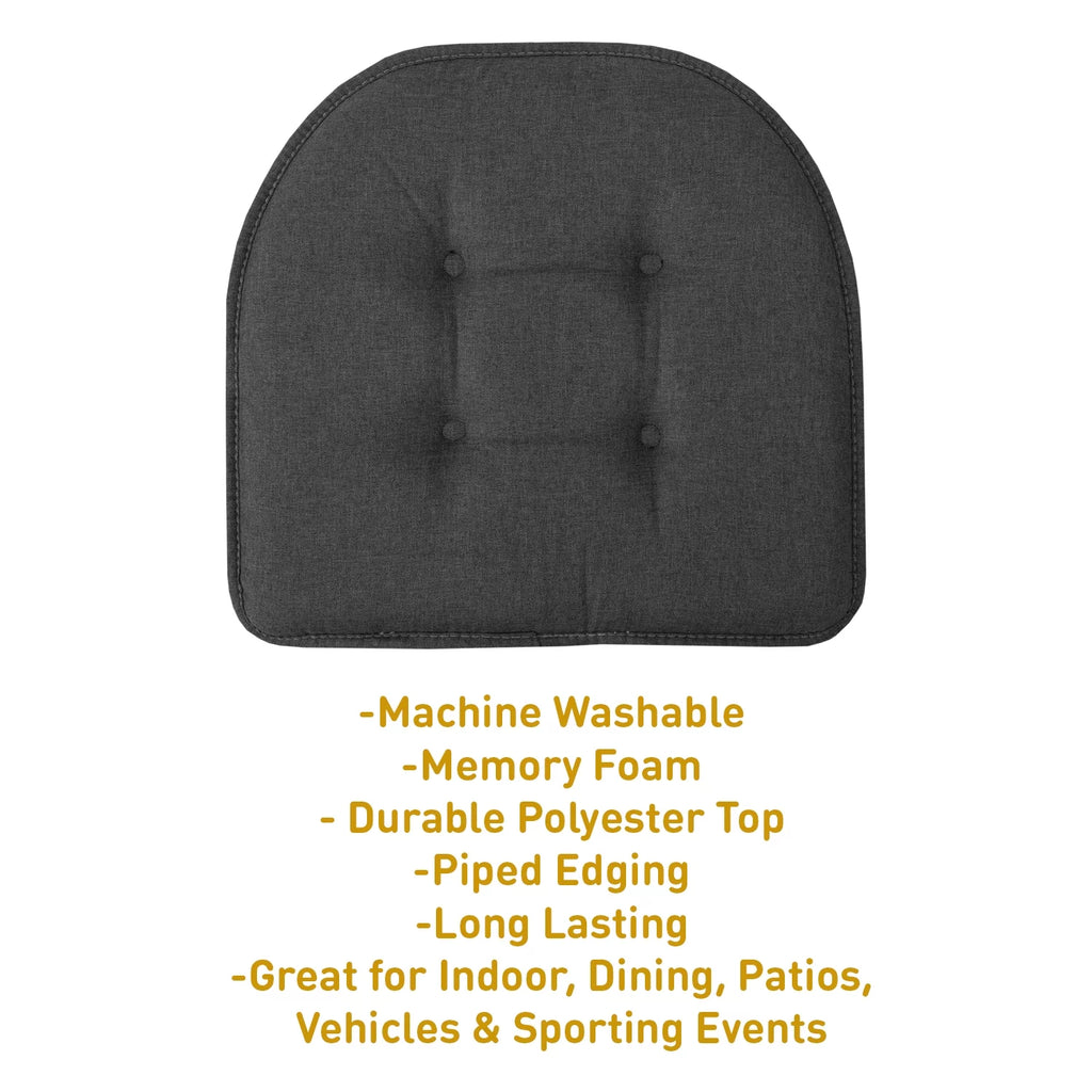 U-Shaped Memory Foam No Slip Chair Pad Cushion 2 Pack S32640