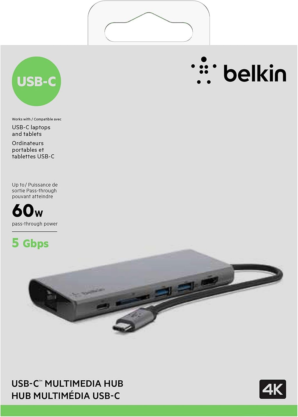 USB-C Hub with Tethered USB-C Cable G705