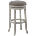 Distressed Antique White Backless Counter Stool R370838