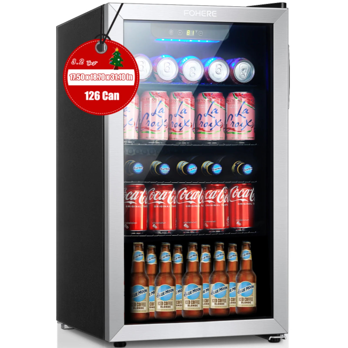126 Can 3.2 Cu.ft Beverage Refrigerator Cooler X117726