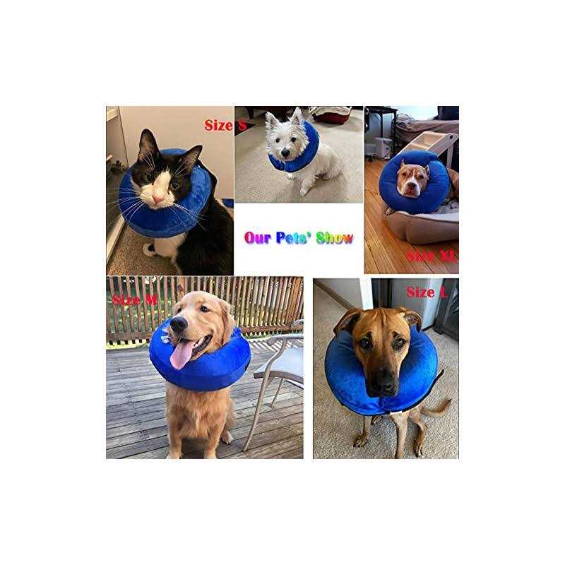 Inflatable Dog Collar Adjustable Blow up Donut E-Collars W69574