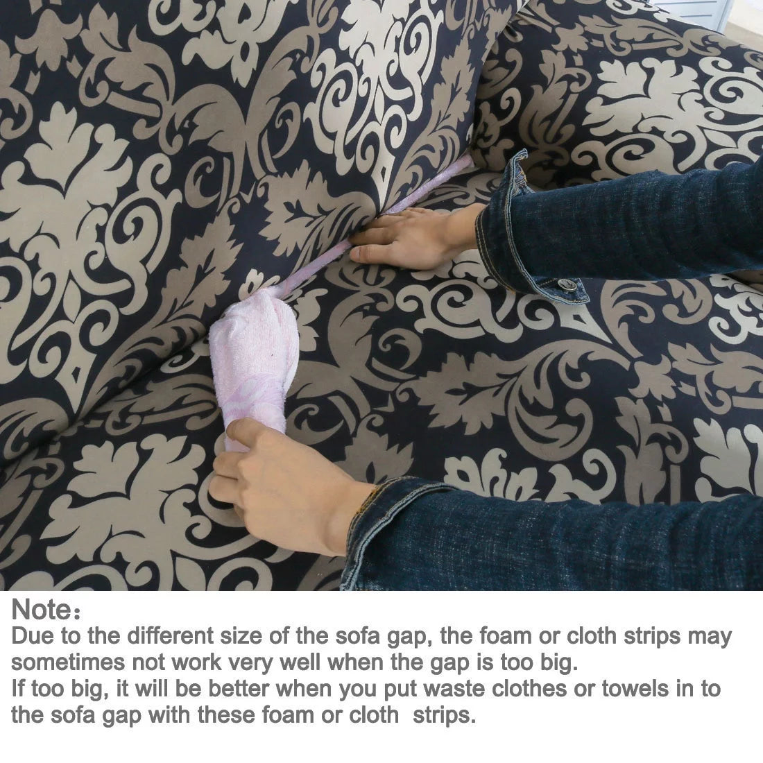 Black Green Floral 2 Seater Sofa Cover H9003