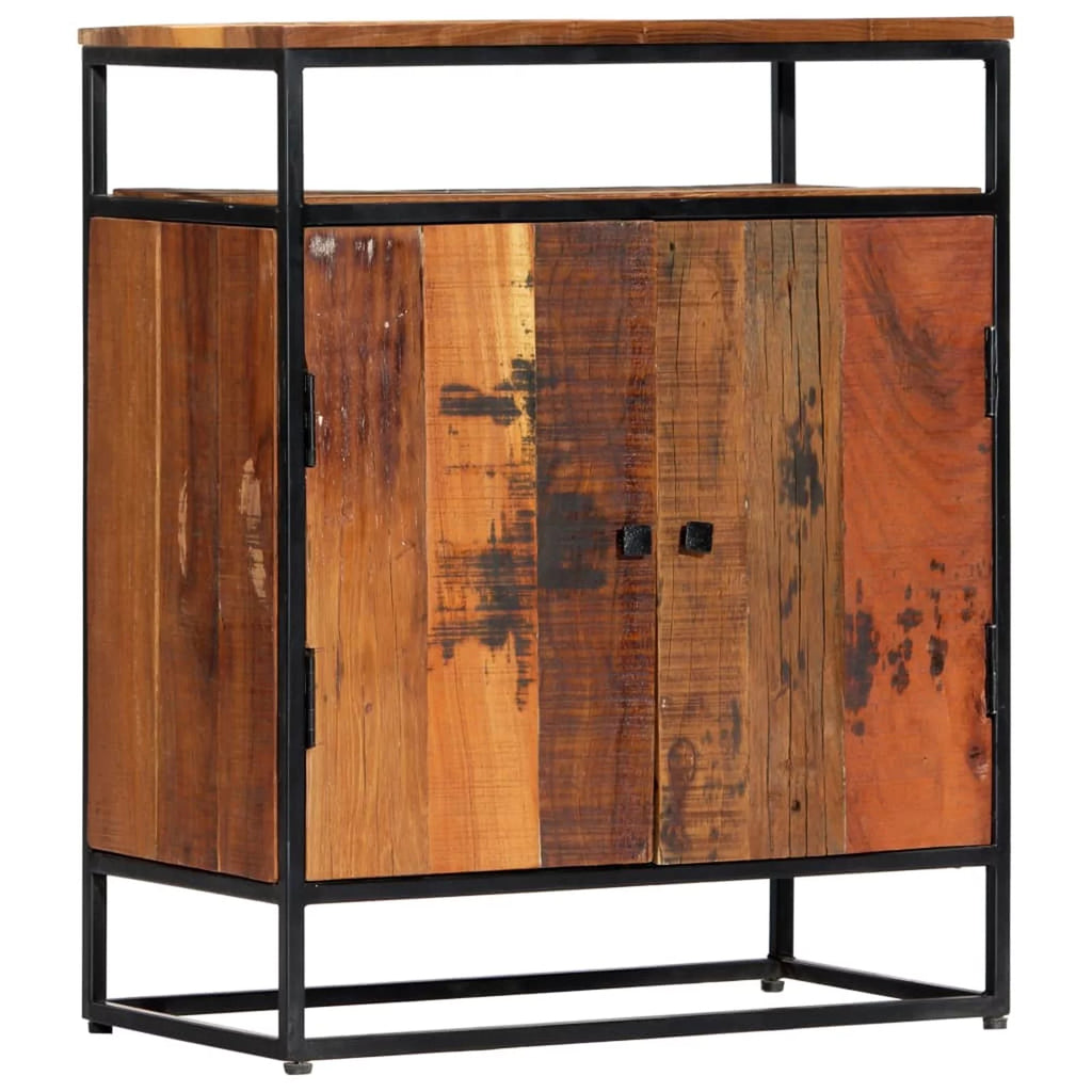 Side Cabinet Solid Reclaimed Wood and Steel N6488