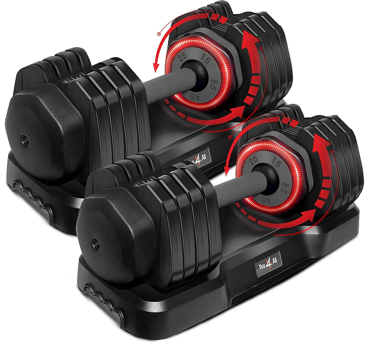 Adjustable Dumbbell 15-55 Black Single I256049