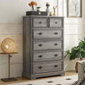 Grey 6 Drawer Wood Dresser S787717