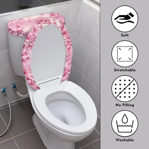 Polyester Fabric Christmas Theme Toilet Seat Cover Set G537