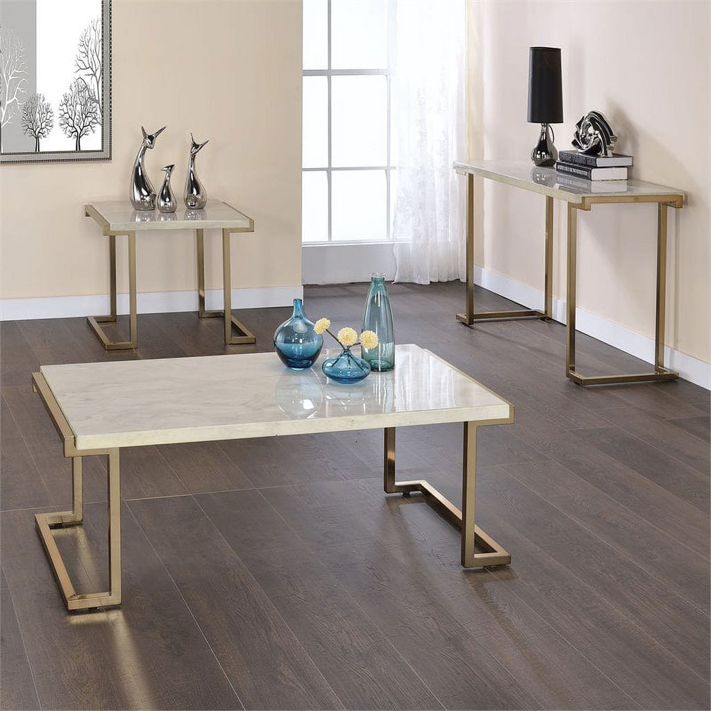 Faux Marble and Champagne Coffee Table P52832