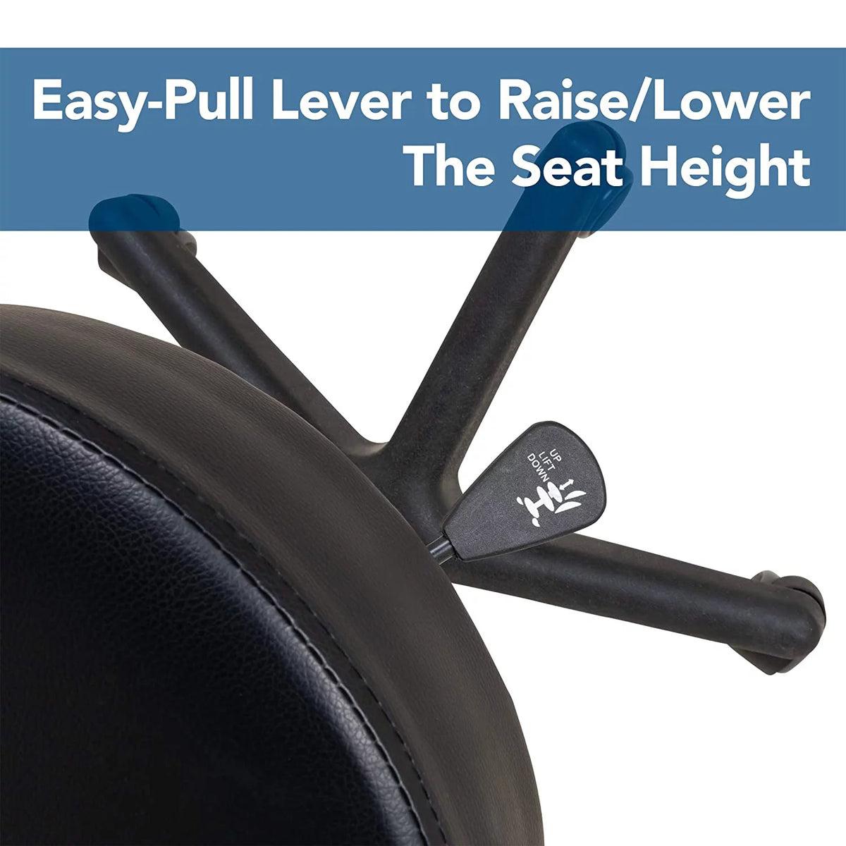 Round Adjustable Rolling Stool Q5662