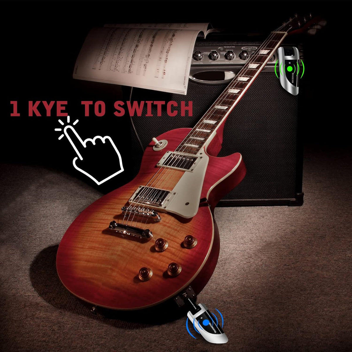 Wireless Guitar System with Charging Case K62938