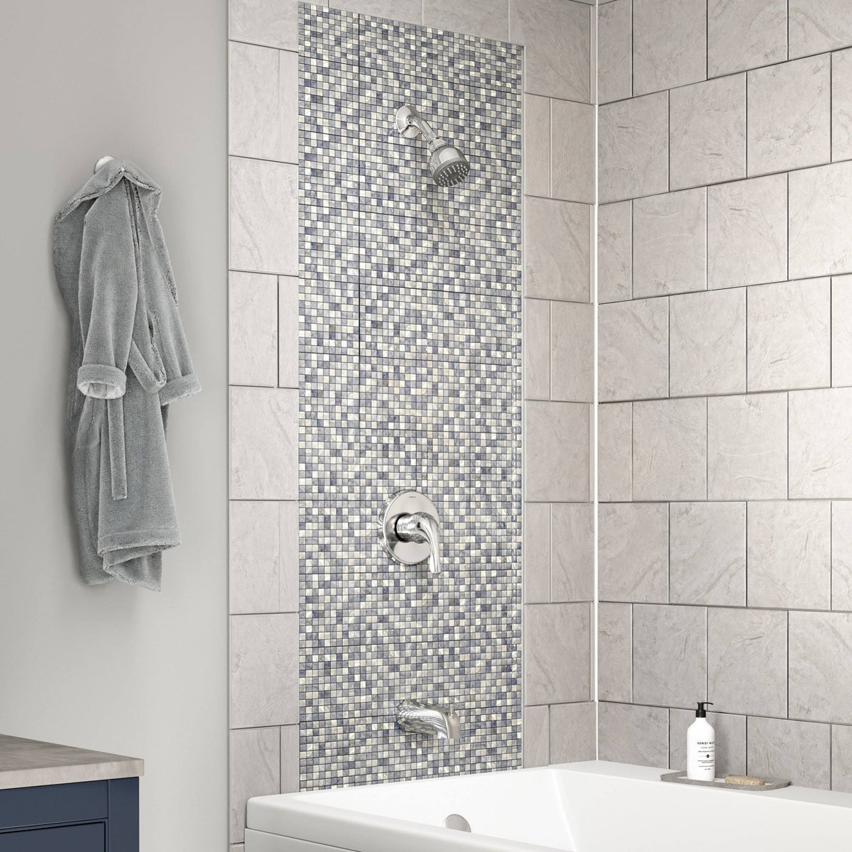 Satin Nickel Tub and Shower Trim Package D7968