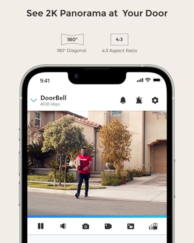 2K PoE Video Doorbell Camera with Chime L336137