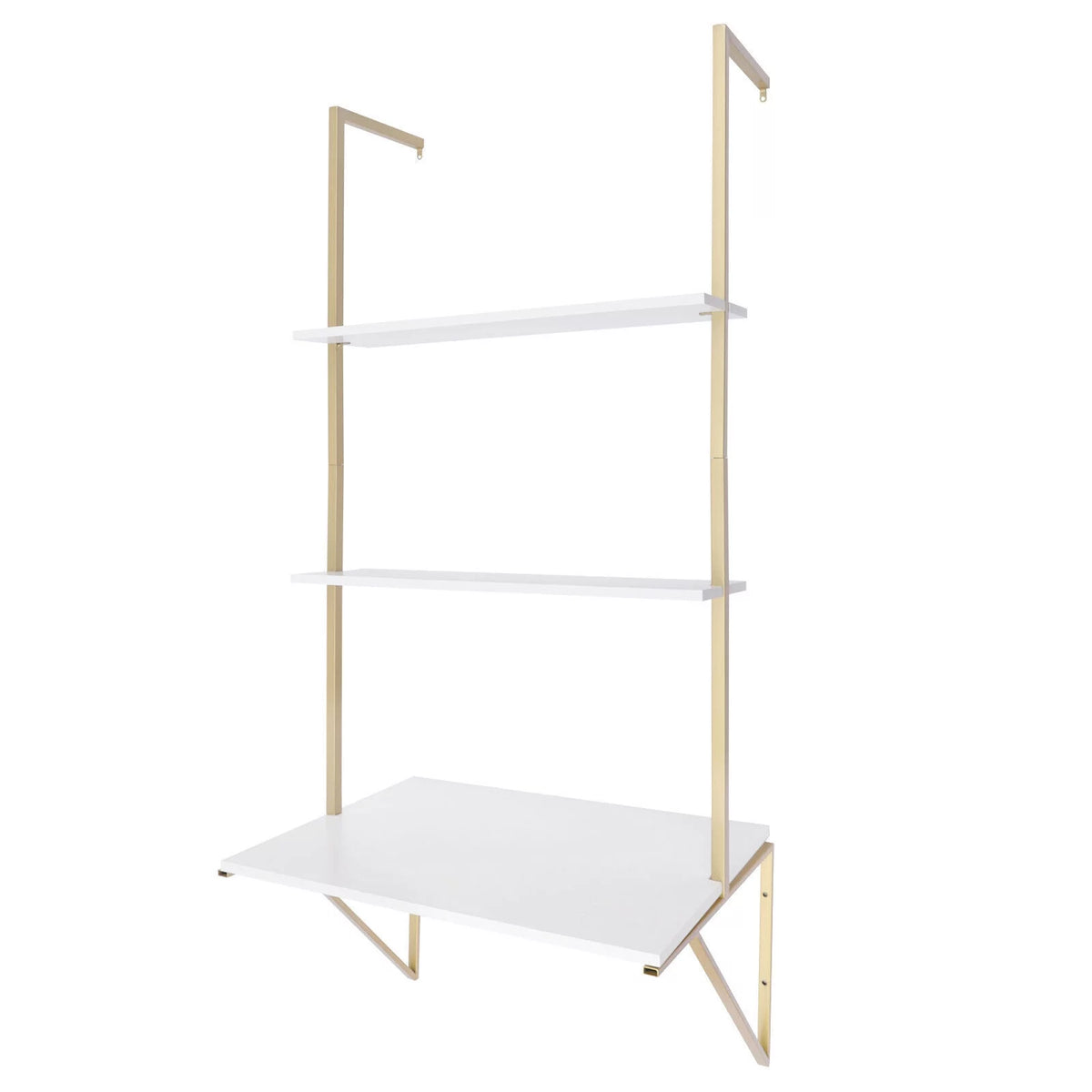 Wall-mounted 3 Tier White Ladder Desk V136