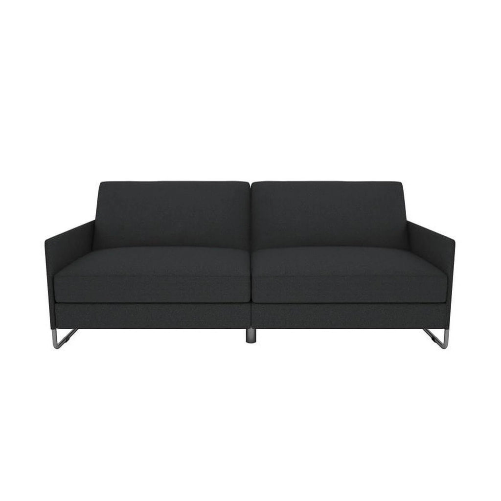 Grey Linen Convertible Futon Y9610