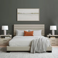 Charcoal Upholstered Queen Platform Bed S2601