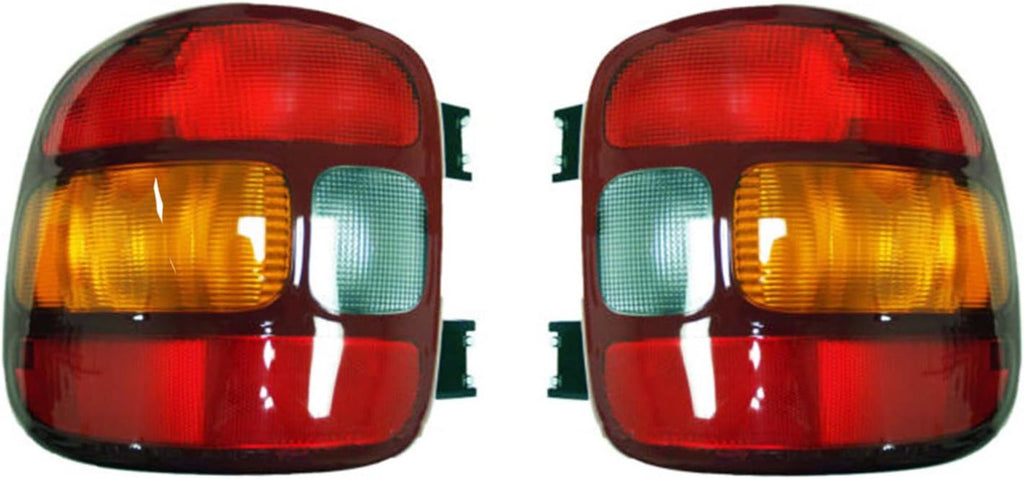 Tail Light Pair Compatible with GMC Sierra 1500 Stepside Bed 1999-03 K1496
