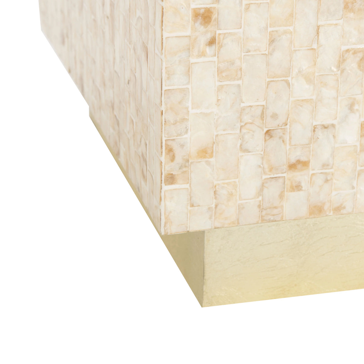 Beige Gold Square Top Side Table U507