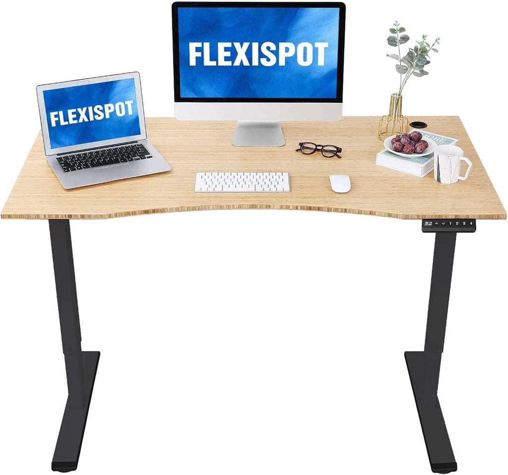 Electric Height Adjustable Standing Desk 48 x 24 Inches White B926